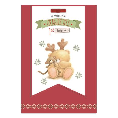Grandsons 1st Christmas Forever Friends Christmas Card